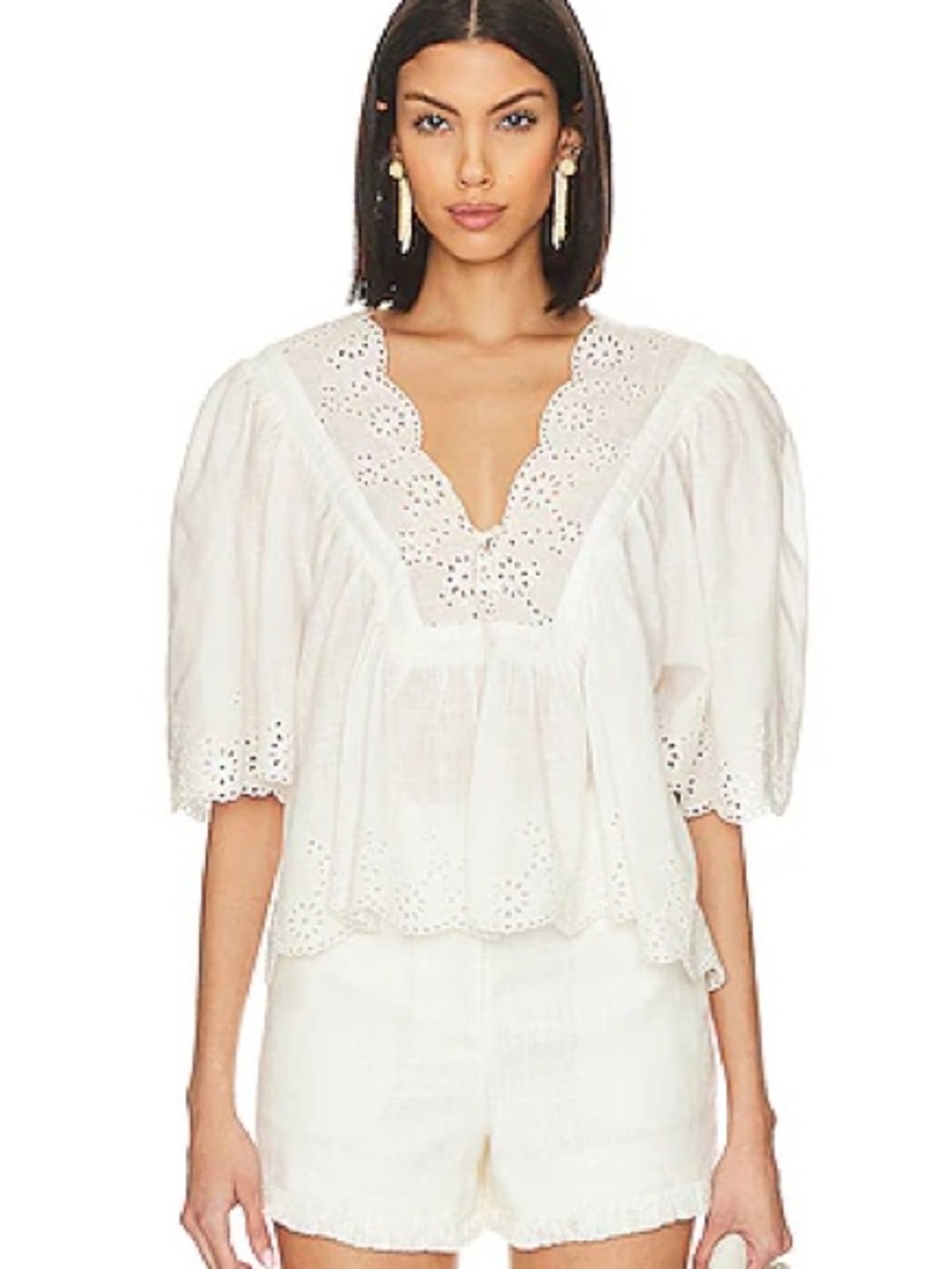 NWT Free People Costa Eyelit Top